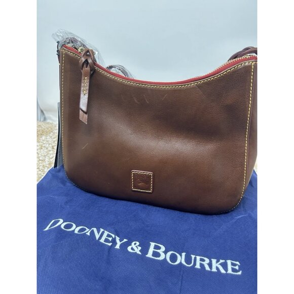 Dooney & Bourke Tracy Chestnut Brown Leather Crossbody Purse - Picture 2 of 8